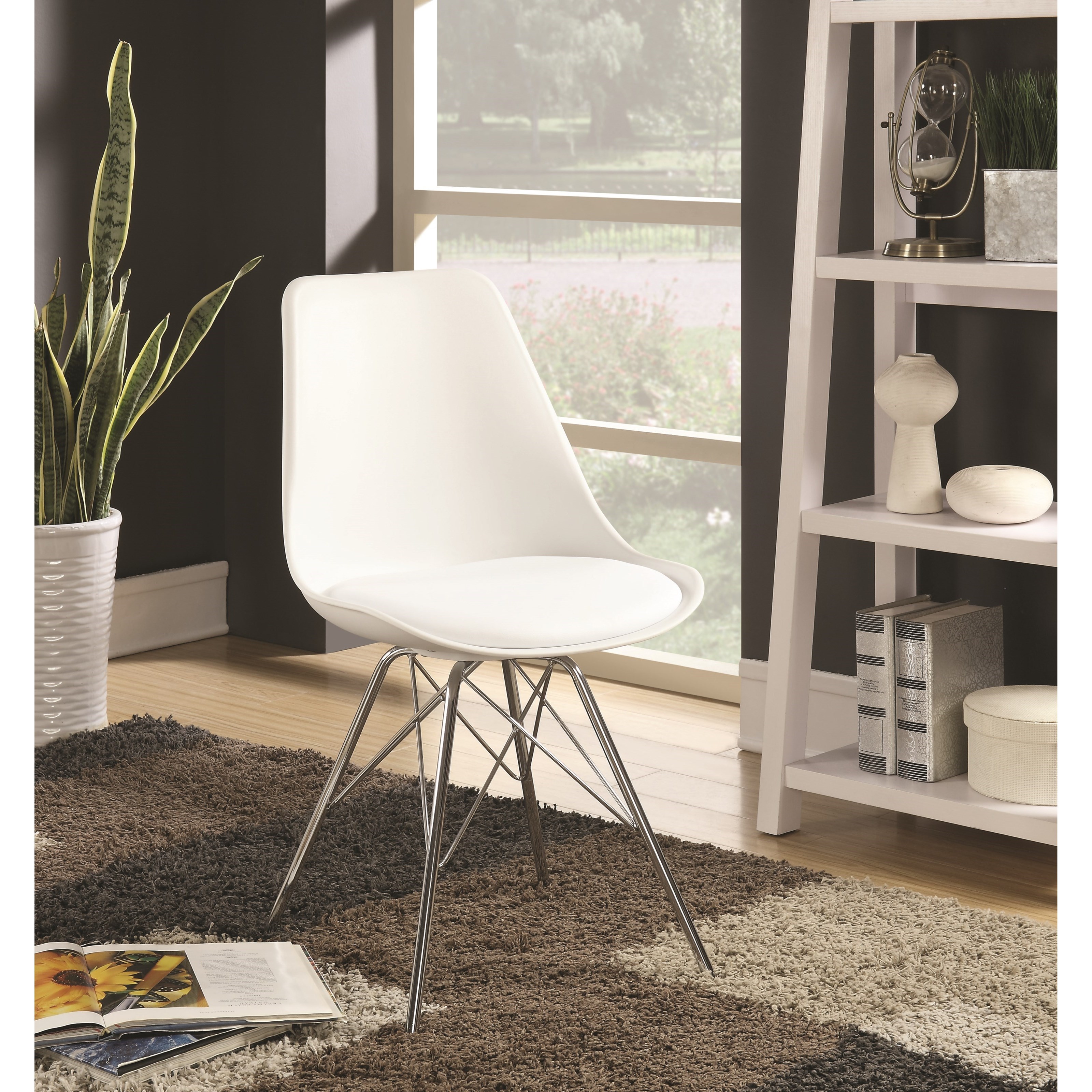 Modern chairs best sale with chrome legs
